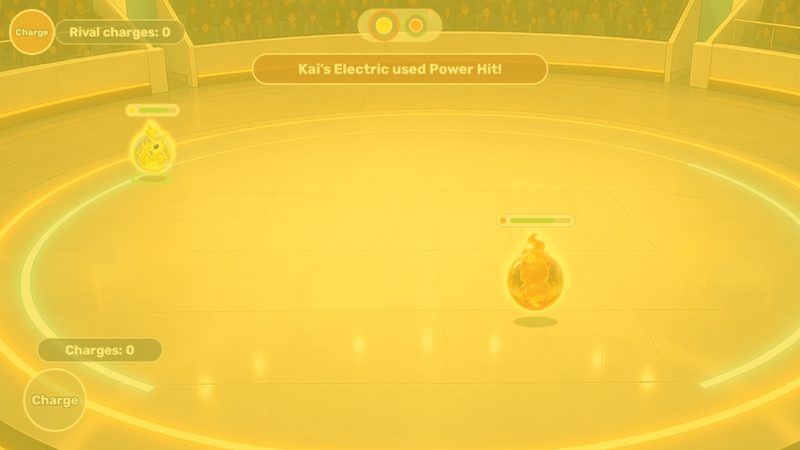 Battle: a power hit lights up the arena
